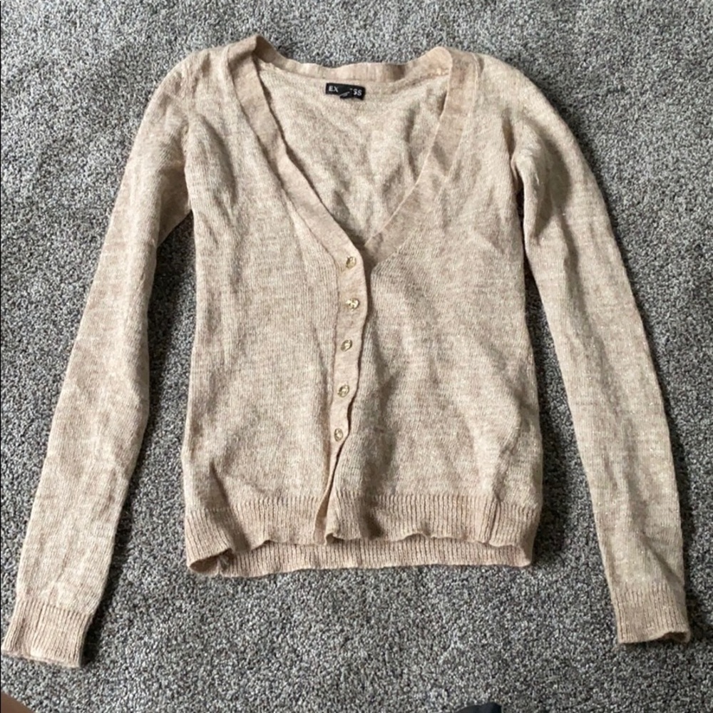 Express tan cardigan